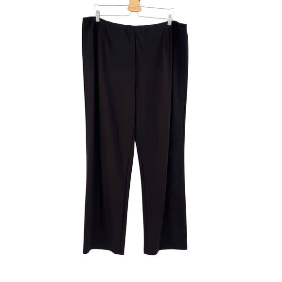 Eileen Fisher Straight Pants Viscose Stretch Ponte Knit Brown Plus Size 2X - Picture 1 of 12